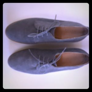 Barney’s New York Blue/Grey Suede Oxfords sz 40